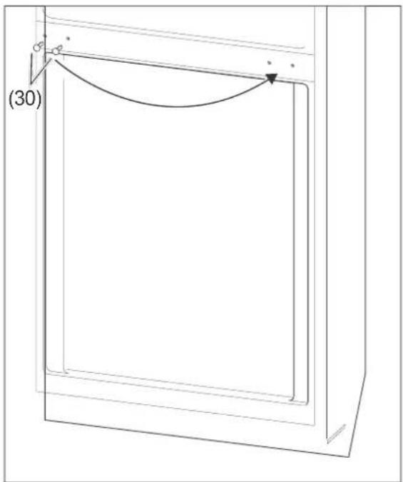 Hanseatic HTF14155A2B - Changing the door hinges - 9