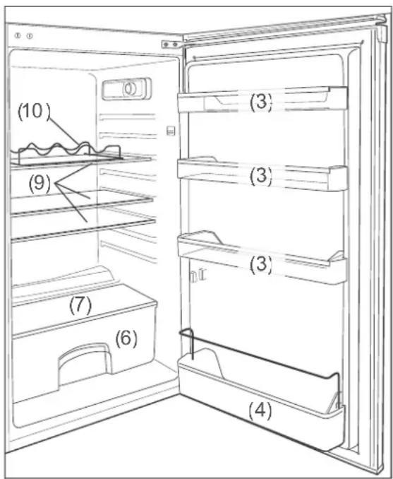Hanseatic HTF14155A1R - Filling the fridge compartment - 1