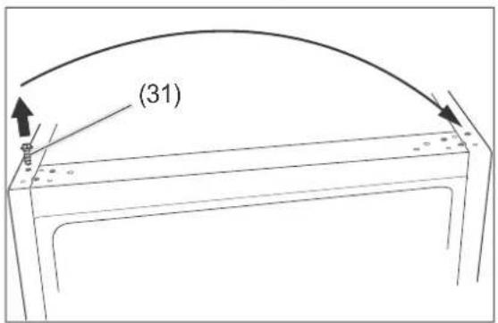 Hanseatic HTF14155A1B - Changing the door hinges - 10