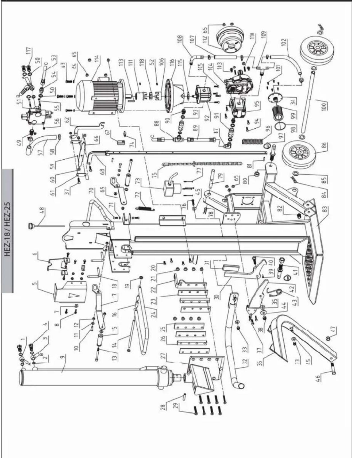 Lumag HZ-25 - BAUTEILE DER MASCHINE - 1