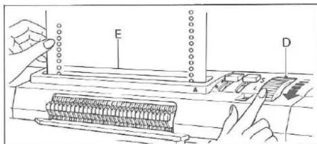 Silver Reed F-270 - STANDARD PUNCH CARDS FOR MAIN CARRIAGE - 4