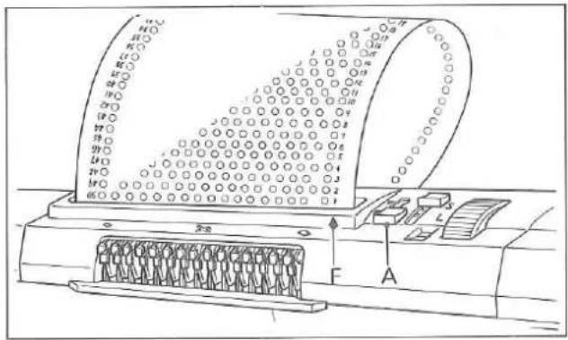 Silver Reed F-270 - INSERTING PUNCH CARD - 2