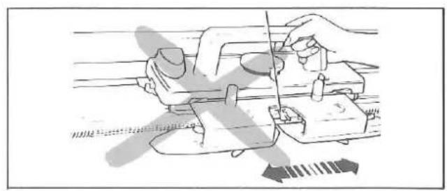 Silver Reed F-270 - If stitches are dropped or knitted incorrectly... - 1
