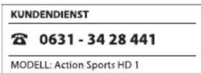 Maginon Action Sports HD 1 - Aufnahmezeiten - 1