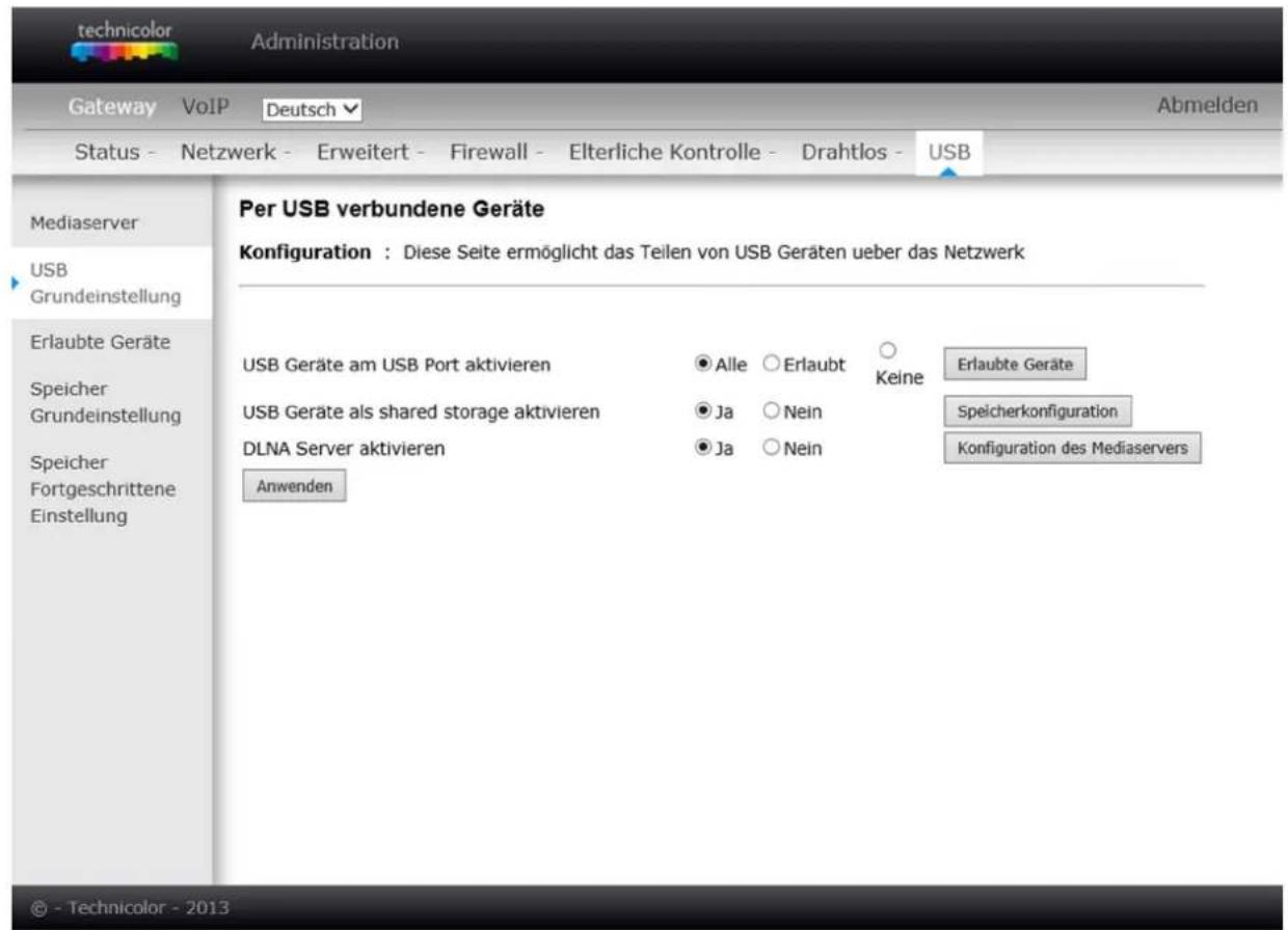 Technicolor TC7200.20 - USB Grundeinstellung - 1