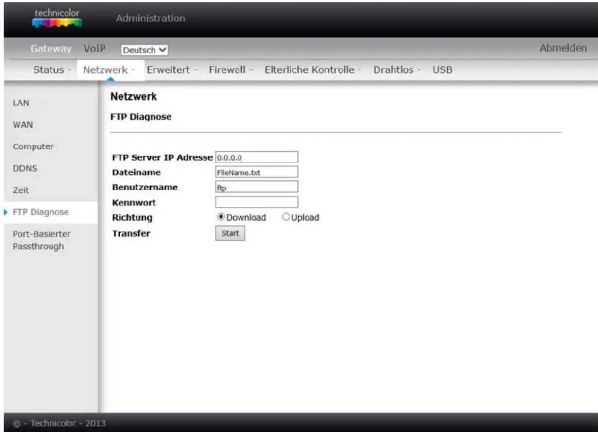 Technicolor TC7200.20 - FTP Diagnose - 1
