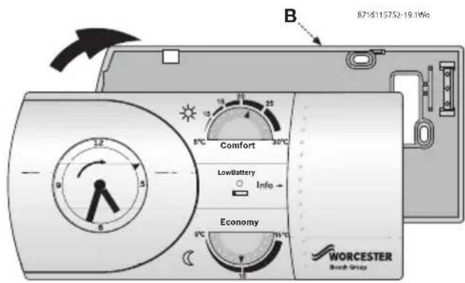 Worcester MT10RF - TO REPLACE THE BATTERIES: - 3