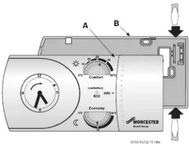 Worcester MT10RF - REMOVE THE TRANSMITTER FROM THE BASE PLATE - 1