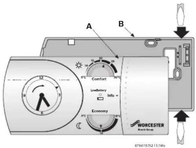 Worcester MT10RF - TO REPLACE THE BATTERIES: - 1