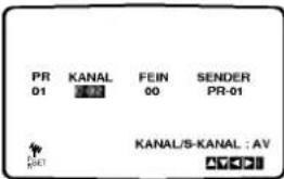 PR 01 KANAL FEIN 00 SENDER PR-01 KANAL/S-KANAL : AV AV-CCD