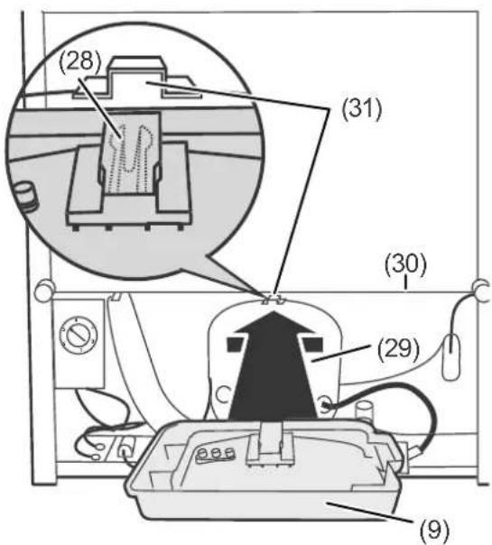 Hanseatic HMKS5144A2S - Inserting the defrost water container - 3