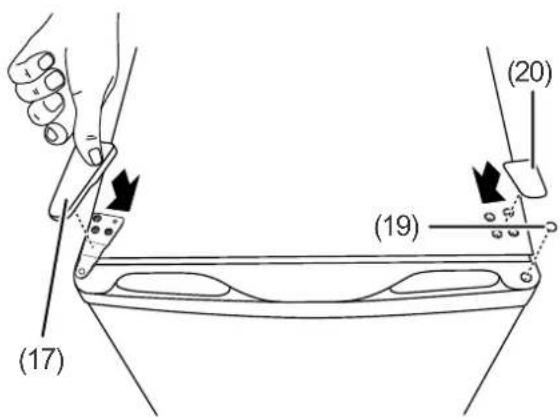 Hanseatic HMKS5144A2S - Changing the door hinges - 9