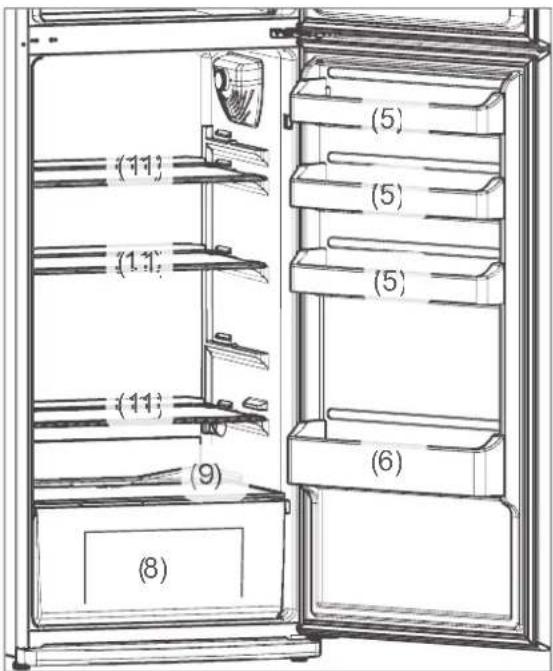 Hanseatic HKT17560VA2C - Filling the fridge compartment - 1
