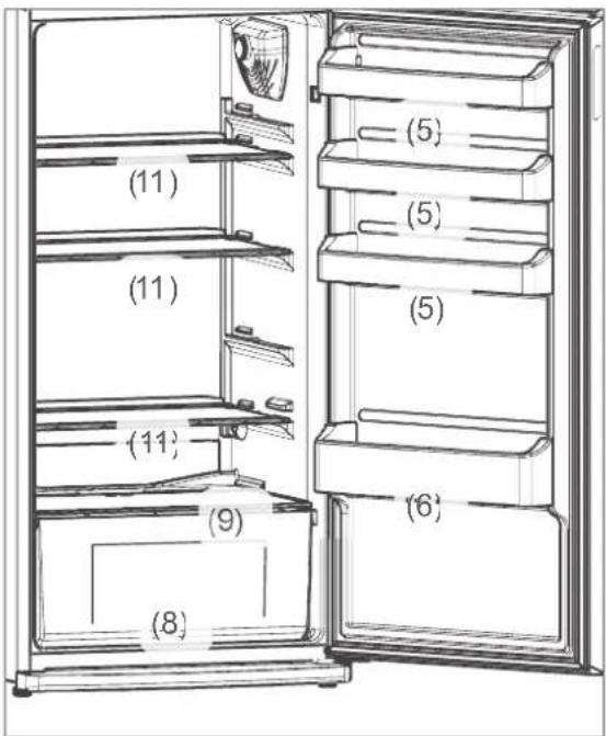Hanseatic HKT17560A2W - Filling the fridge compartment - 1