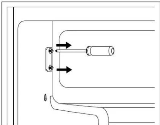 Hanseatic HKS8555GA3I - Changing the freezer compartment door stop - 2