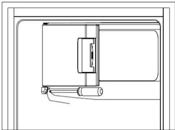 Hanseatic HKS8555GA3I - Changing the freezer compartment door stop - 4