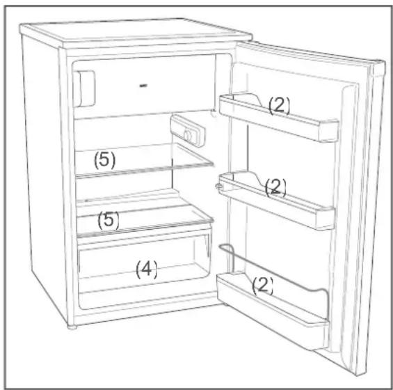 Hanseatic HKS8555GA3I - Filling the fridge compartment - 1