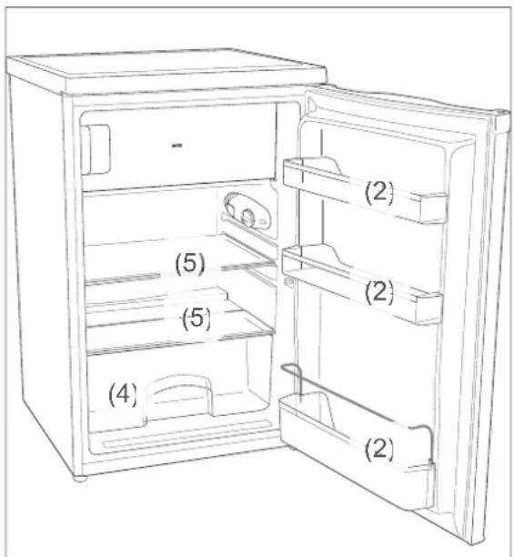 Hanseatic HKS8555GA2S - Filling the fridge compartment - 1