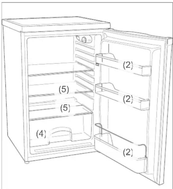 Hanseatic HKS8555A2 - Filling the fridge compartment - 1