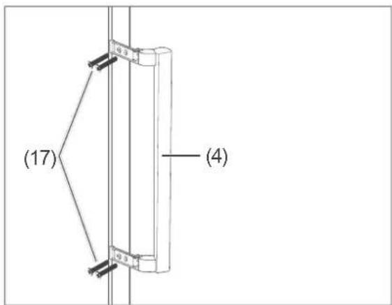 Hanseatic HKS18560DA2I - Attaching the door handle - 2