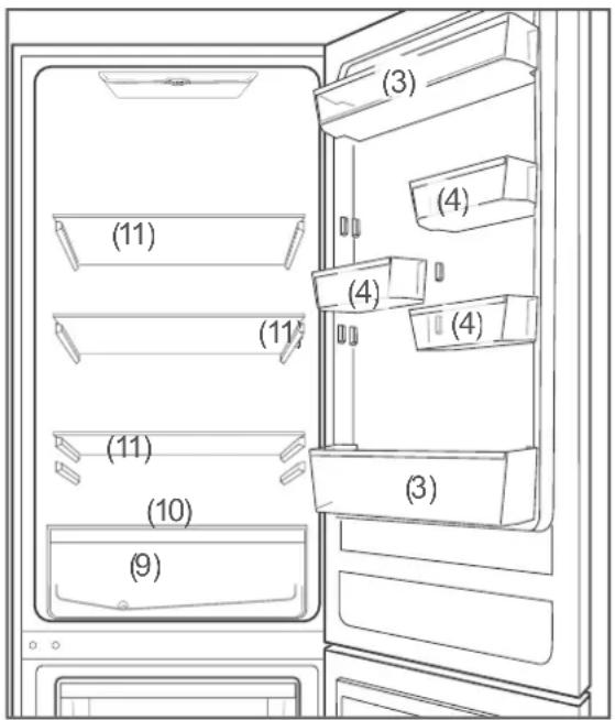 Hanseatic HKGK18860A2W - Filling the fridge compartment - 1