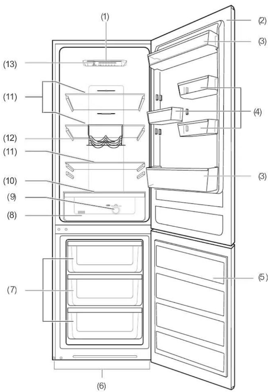 Hanseatic HKGK18860A2NFBK - Appliance parts and control elements - 1