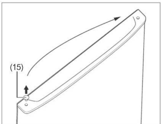 Hanseatic HKGK18560A3W - Changing the door hinges - 6