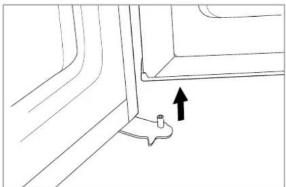 Hanseatic HKGK18560A3W - Changing the door hinges - 5