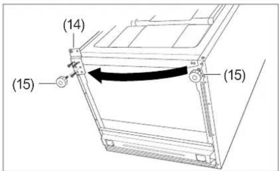 Hanseatic HKGK14349A3W - Changing the door hinges - 7
