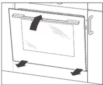 Hanseatic 65M40M1-E1131A - Taking the oven door off its hinges - 2