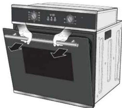 Hanseatic 65DEE40106 - Backofentür aushängen - 3