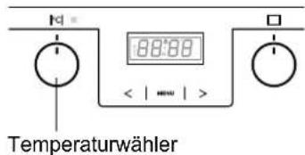 K 08:88 < | = > | Temperaturewähler