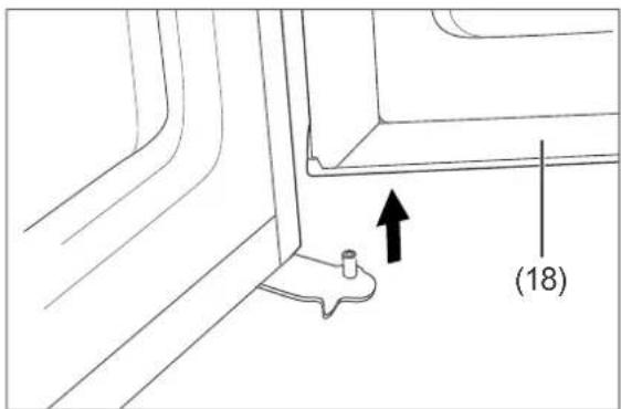 Hanseatic HKGK17455A2W - Removing the doors and hinges - 6