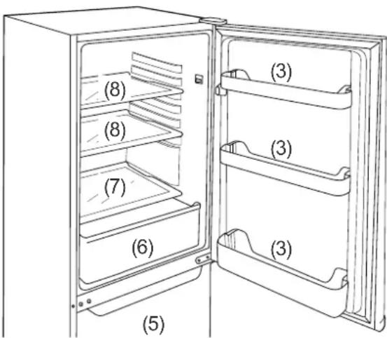 Hanseatic HKGK16155A3I - Filling the fridge compartment - 1