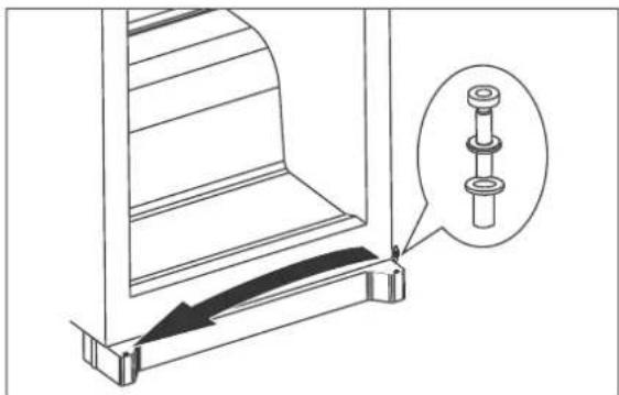Hanseatic HEKS12254A2 - Changing the door hinges - 4