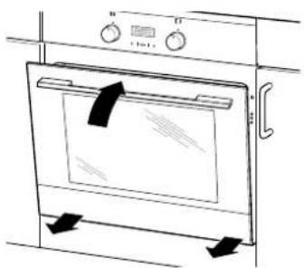 Hanseatic 65DAE40144 - Removing the oven door from its hinges - 2