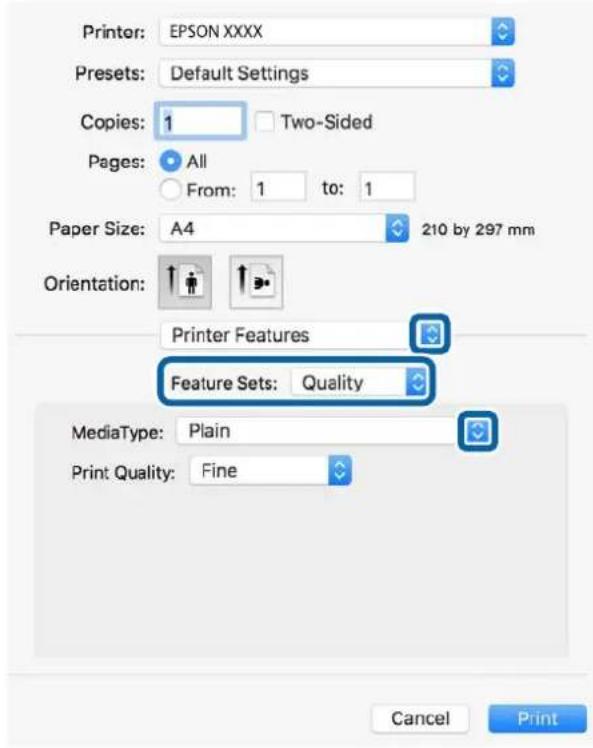 EPSON WorkForce Pro WF-C8690DTWFC - Printing from the PostScript Printer Driver on Mac OS - 1