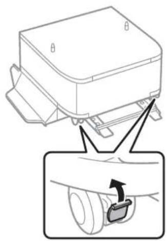 EPSON WorkForce Pro WF-C8690DTWFC - When Moving the Printer on the Cabinet's Casters - 2