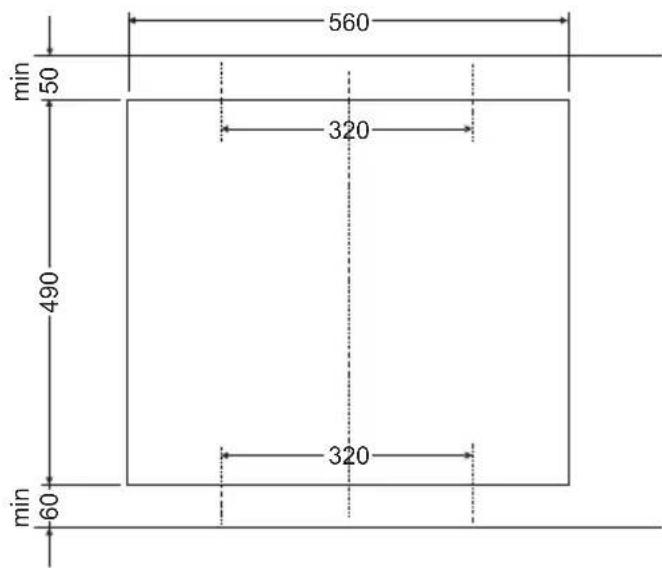 Hansa BHI68638 - Installation des Kochfeldes BHI6\* (PB\*4VI514FTB4SRC) - Halterung - 2