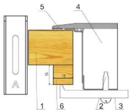 Hansa BHI68638 - Installation des Kochfeldes BHI6\* (PB\*4VI514FTB4SRC) - Halterung - 3