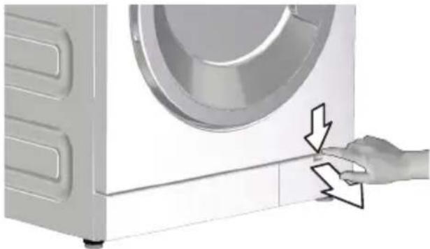 GRUNDIG GWA 38431 - Restliches Wasser ablaufen lassen und Pumpenfilter reinigen - 5