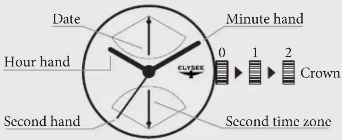 Elysee Sithon 13292 - EVERYTHING AT A GLANCE (SECOND TIME ZONE) - 1