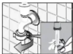 Exquisit WA 6114 - Reinigung des Wasserzulaufs- und des Wassereinlaufsiebs - 1
