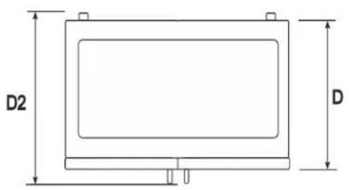 Exquisit SBS 530-3FCBA+ - Gerätemaße in mm und Grad - 2