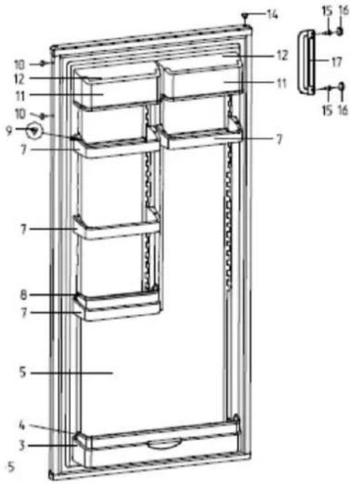 Exquisit KS 5810 A+ - Seitenwechsel Türgriff - 1