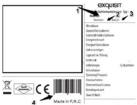 Exquisit KS 315-4A++ - Folgende Angaben werden benötigt um Ihren Auftrag bearbeiten zu können: - 1