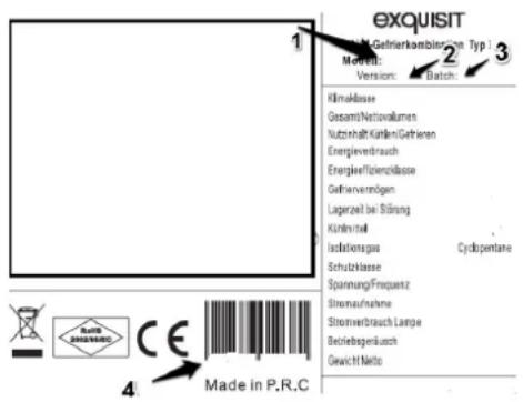 Exquisit KS 17-1RVA++ - Folgende Angaben werden benötigt um Ihren Auftrag bearbeiten zu können: - 1