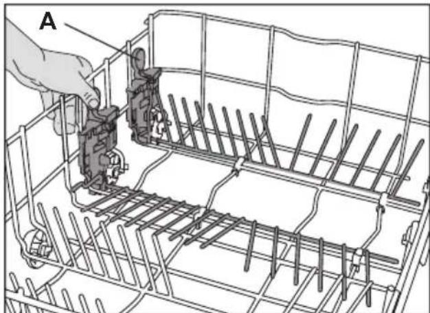 Elektra Bregenz GIS 54060 W - Einklappbare Geschirrhalter am unteren Korb (2-teilig) (je nach Modell) - 1