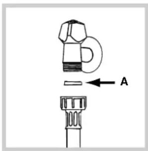 INDESIT WIXL 125 (DE) - Connecting the water inlet hose - 1