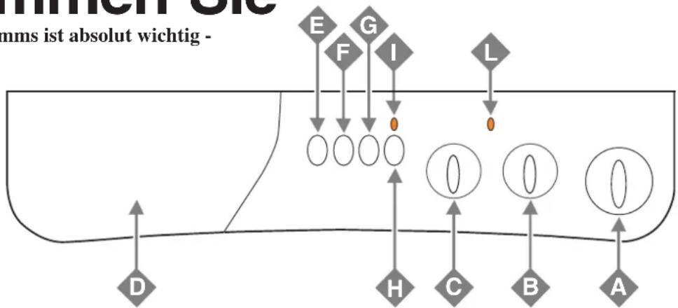 INDESIT W 125 X (DE) - Programmierscheibe- und Startvorwahl - 2
